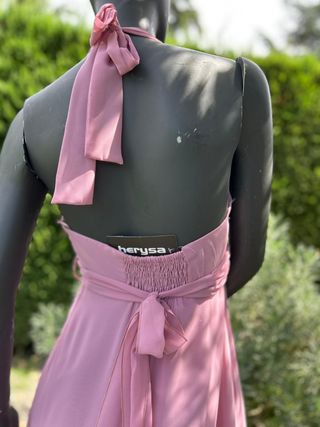 Vestito lungo Herysa rosa TgM