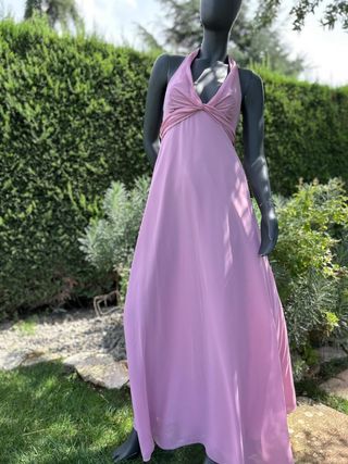 Vestito lungo Herysa rosa TgM
