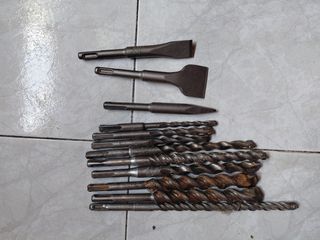 9 Brocas+Puntero+Cinceles pala curvada