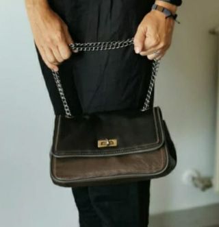 Bolso Purificación García piel marrón-negro