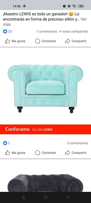 Sillón Lewis Conforama - Menta