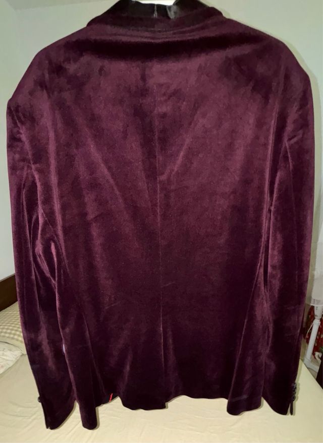 Americana terciopelo granate