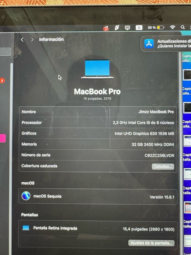 MacBook Pro 15" 2019 i9 32GB 512GB