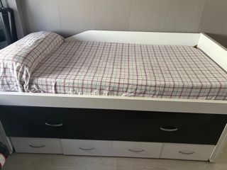Cama nido juvenil 90cm gris-blanca