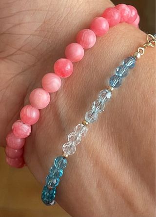 Pulsera Rodocrosita rosa. Piedras naturales 