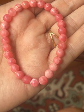 Pulsera Rodocrosita rosa. Piedras naturales 