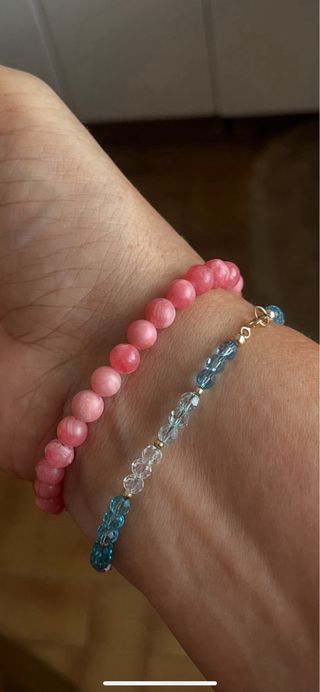 Pulsera Rodocrosita rosa. Piedras naturales 