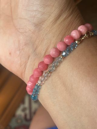 Pulsera Rodocrosita rosa. Piedras naturales 