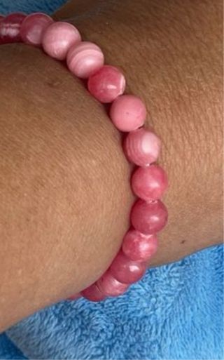 Pulsera Rodocrosita rosa. Piedras naturales 