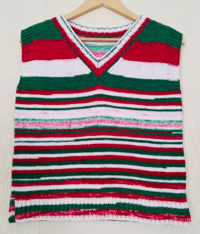 Chaleco handmade tricolor exclusivo