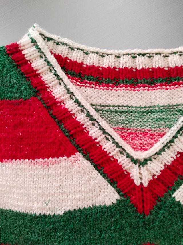 Chaleco handmade tricolor exclusivo