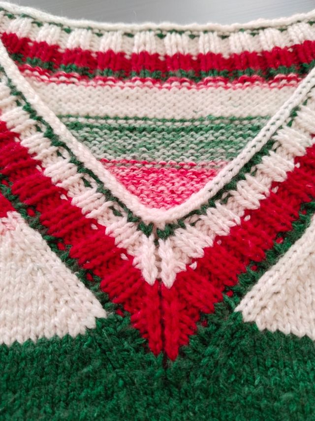 Chaleco handmade tricolor exclusivo