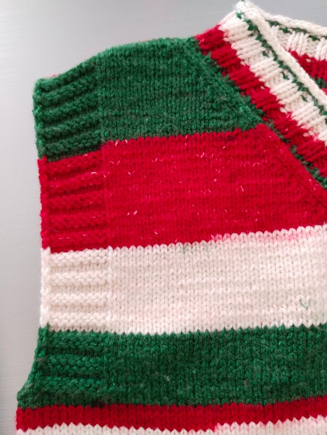 Chaleco handmade tricolor exclusivo