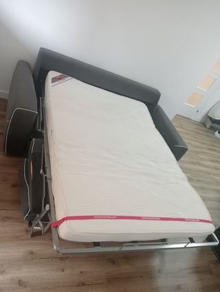 Sofá cama gris - 2 plazas