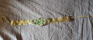Cinturón artesanal dorado multicolor