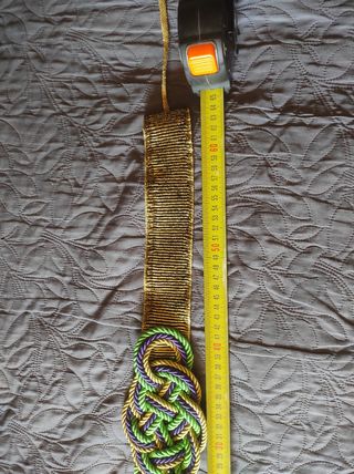 Cinturón artesanal dorado multicolor