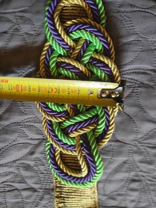 Cinturón artesanal dorado multicolor