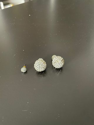 Orecchini doppia perla strass