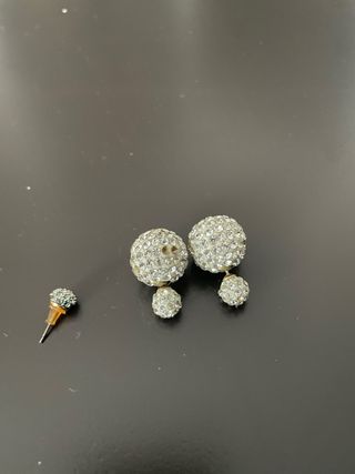 Orecchini doppia perla strass