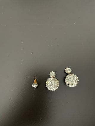 Orecchini doppia perla strass