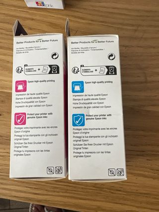 Botellas tinta Epson 104 cian y magenta ecotank 
