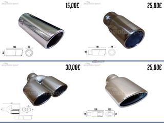 Cola escape embellecedor Acero Inox Universales