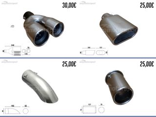Cola escape embellecedor Acero Inox Universales