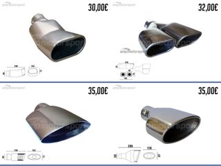 Cola escape embellecedor Acero Inox Universales