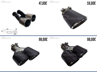 Cola escape embellecedor Acero Inox Universales