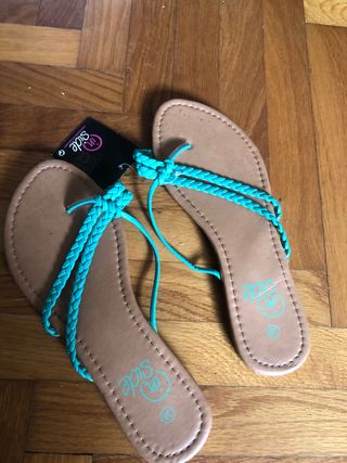 Ciabatte estive - Marrone Turchese - 38