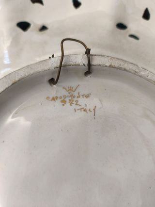 Capodimonte coppia piatti decorativi porcellana