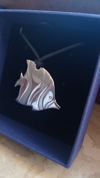 Collana Swarovski Pesce Argento