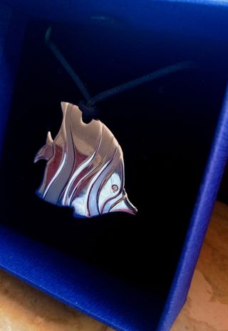Collana Swarovski Pesce Argento