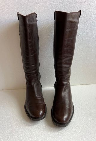 Botas altas marrones piel