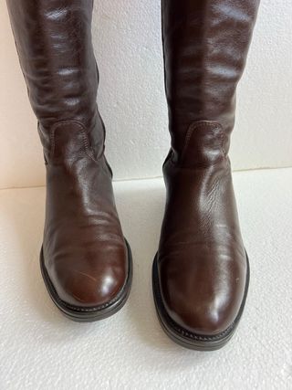 Botas altas marrones piel