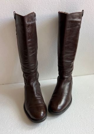 Botas altas marrones piel