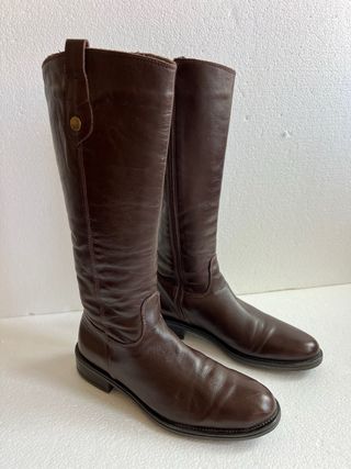 Botas altas marrones piel