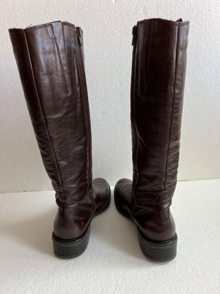 Botas altas marrones piel