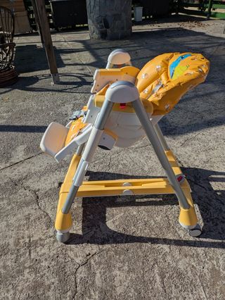 Trona bebé plegable amarilla