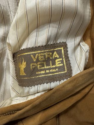 Giubbotto scamosciato marrone vintage