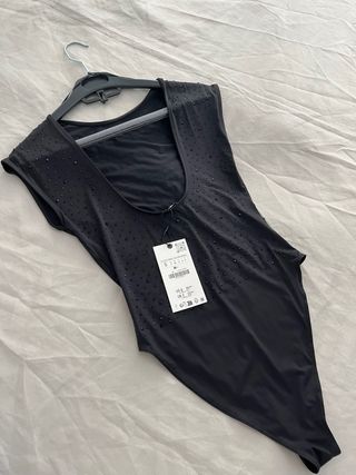 Body negro Zara - Lentejuelas