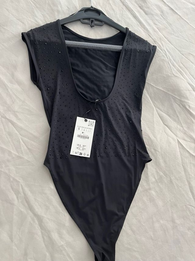 Body negro Zara - Lentejuelas