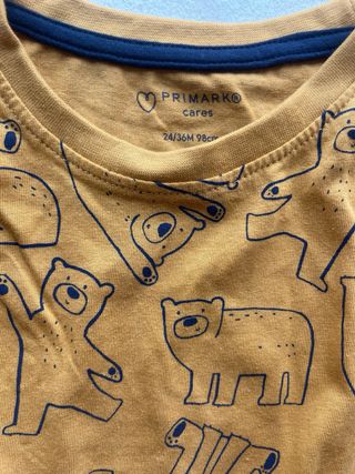 Camiseta niño osos amarilla Primark