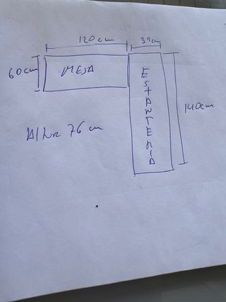 Mesa escritorio IKEA lagkapten + KALLAX URGE