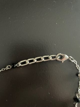Collana girocollo argento e nero