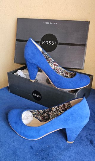 Zapatos Rossi azul marino