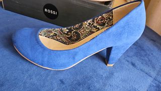 Zapatos Rossi azul marino