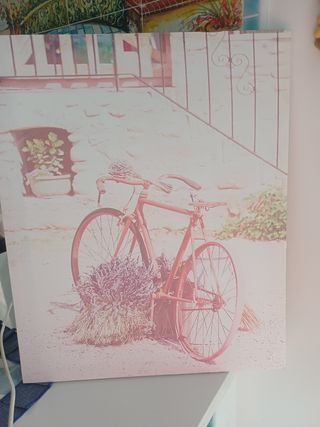 Quadro bici lavanda - Tela