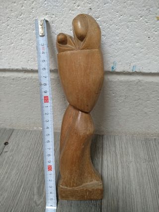 Figura madera Virgen con Niño