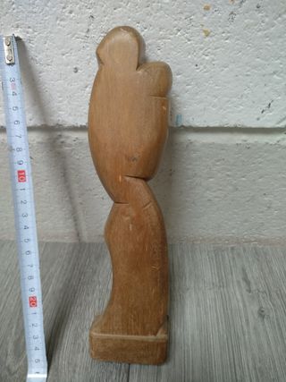 Figura madera Virgen con Niño